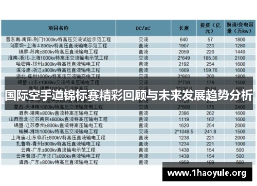 国际空手道锦标赛精彩回顾与未来发展趋势分析